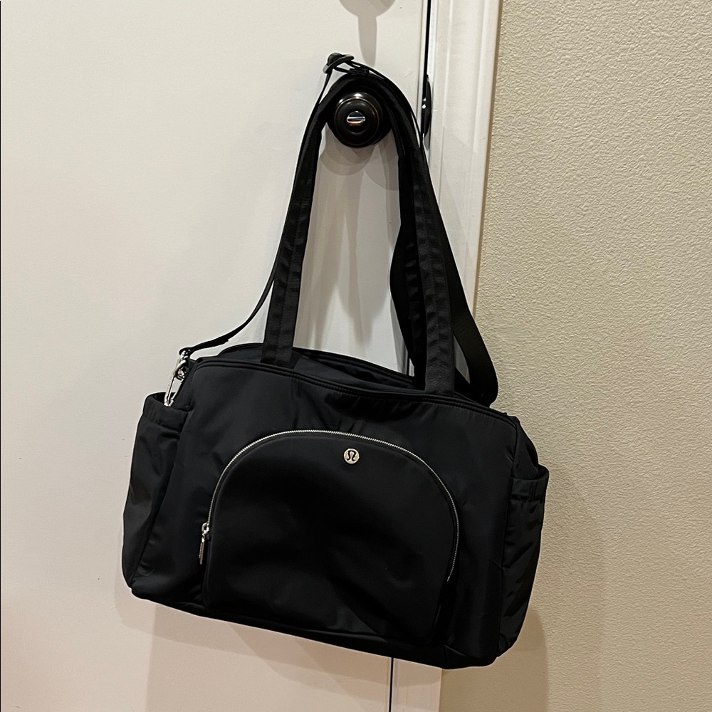 Lululemon New Parent Black Diaper Baby Bag